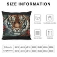 thumbnail image 5 of Tiger Comforter Set Full Size，Red Rose Flower Comforter Set for Kids,Wild Animal Printed Comforter Sets，Kids Room Decor, 5 of 5
