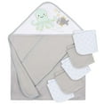 thumbnail image 1 of Parent’s Choice Hooded Towel and 5 Washcloths Set, Neutral, 1 of 6