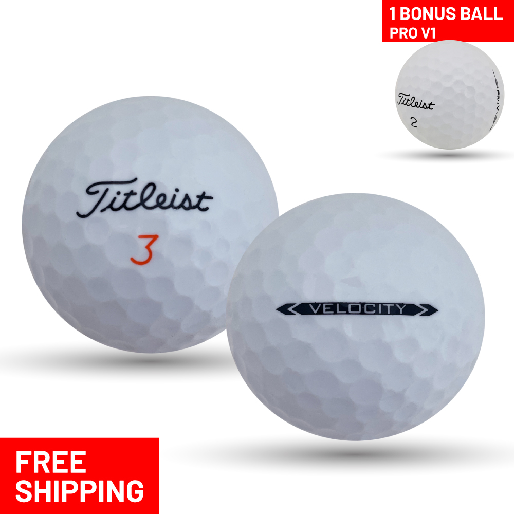 60 Velocity 5A Used Recycled Golf Balls, White, by Mulligan Golf Balls