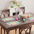 thumbnail image 2 of Colorful Dots Cute Bunny Watercolor Rabbits Easter Placemats Set of 8 Table Mats for Masquerade Party Home Kitchen Dining Table Decorations 12x18 Inch, 2 of 6