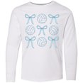 thumbnail image 3 of Inktastic Volleyball and Bow Sports Preppy Shirt Long Sleeve Youth T-Shirt, 3 of 5