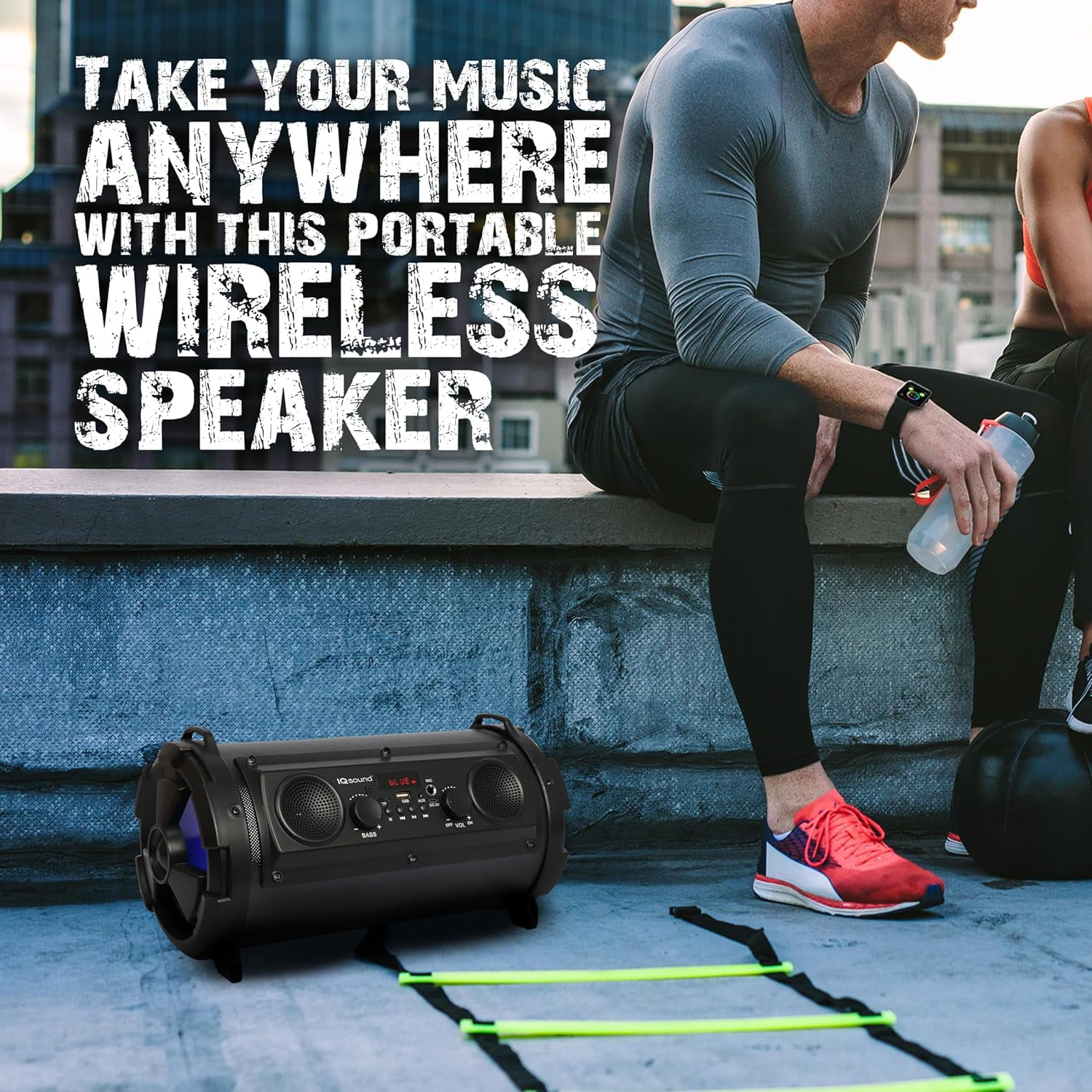 IQ SOUND IQ-1525BT 5"+2" Wireless Bluetooth Speakers Rich Stereo Sound, FM Radio, 16W Output, BT V4.0, USB/SD/AUX/Mic Input, Extra Bass, 10M Range, Rechargeable, Lightweight & Portable