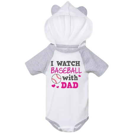 

Inktastic I Watch Baseball with My Dad Gift Baby Boy or Baby Girl Bodysuit