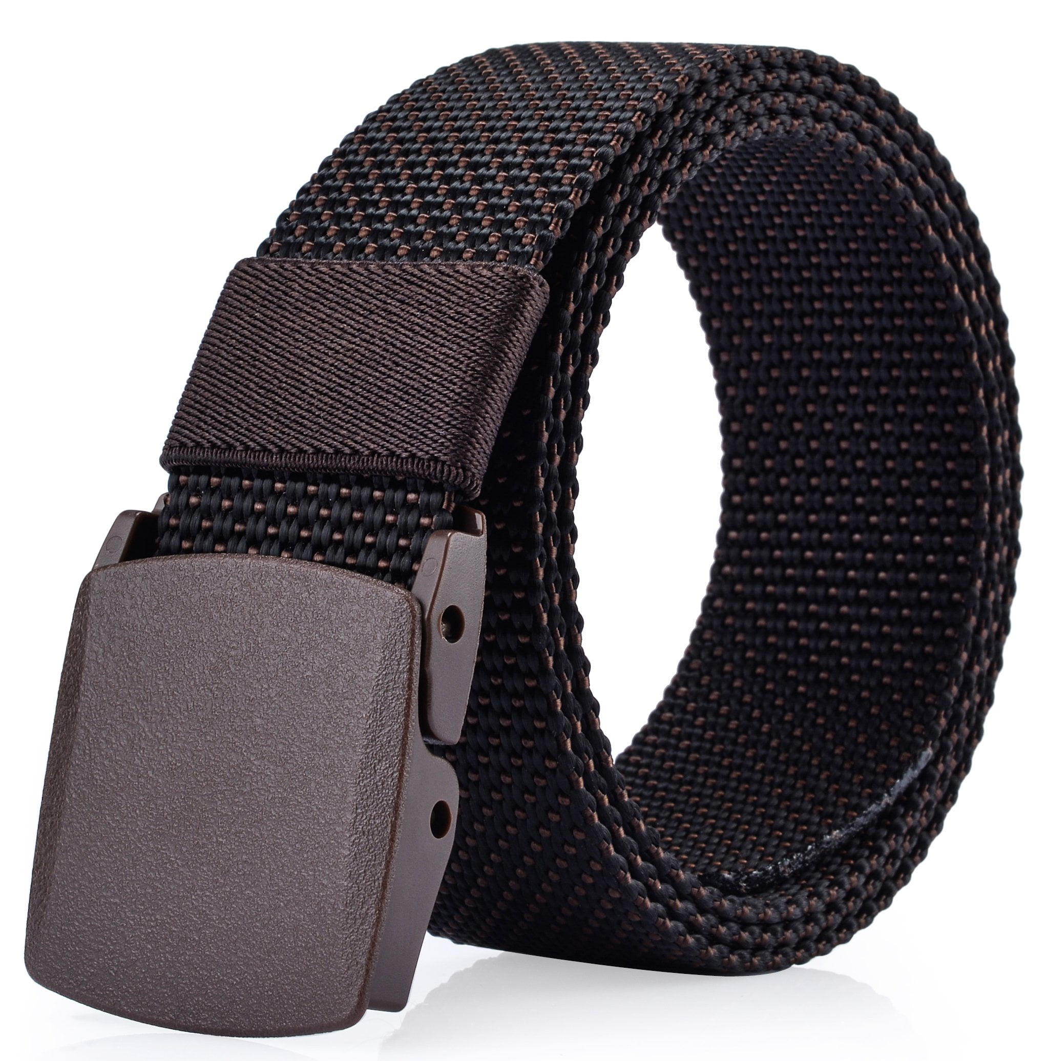 men's nylon belt with metal buckle