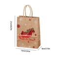 thumbnail image 3 of EUDIDV Xmas Ornaments Christmas Kraft Paper Bags Gift Bags With Handles Christmas Snack Bags Holiday Paper Bags Party Gift Bags Party Supplies 8.3 Inches X 5.9 Inches X 3.1Inches Festive Supplies, 3 of 6