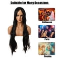 thumbnail image 2 of Unique Bargains Wigs for Women 31" Black Wigs for Black Women with Wig Cap Long Hair, 2 of 6