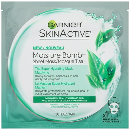 Garnier SkinActive Super Hydrating Sheet Mask, Mattifying, 1.08 fl.