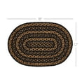 thumbnail image 6 of VHC Brands Black & Tan Dining Table Placemat, Braided Jute, Oval, Black, 10x16, 6 of 8