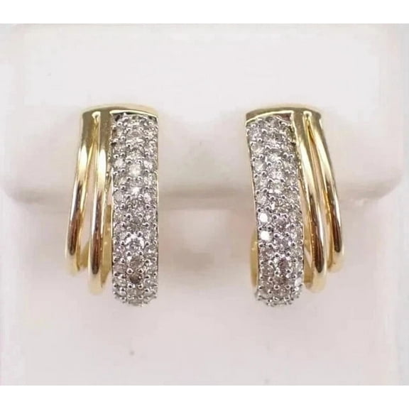 3 Ct Round Cut Lab Created Diamond Cluster Stud Earrings 14k White Gold Plated