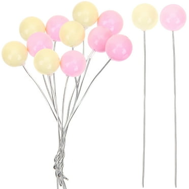 HOMEMAXS 25pcs Assorted Color Balloon Cake Decorations for Parties Plastic Toppers for Cakes and Cupcakes