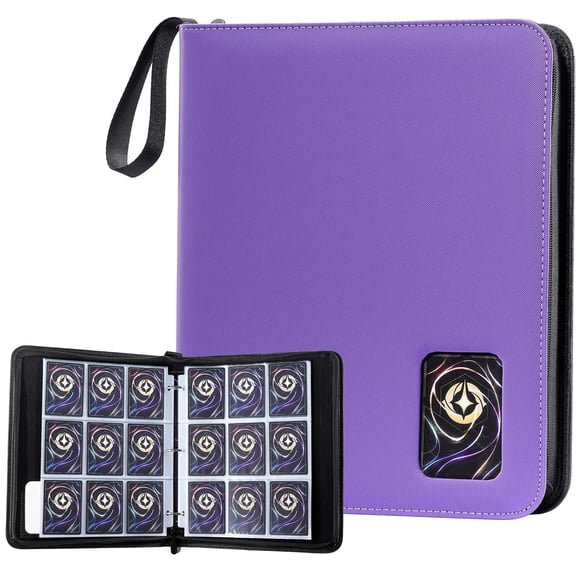 Carpeta ProCase 900 bolsillos con ventana transparente, color morado