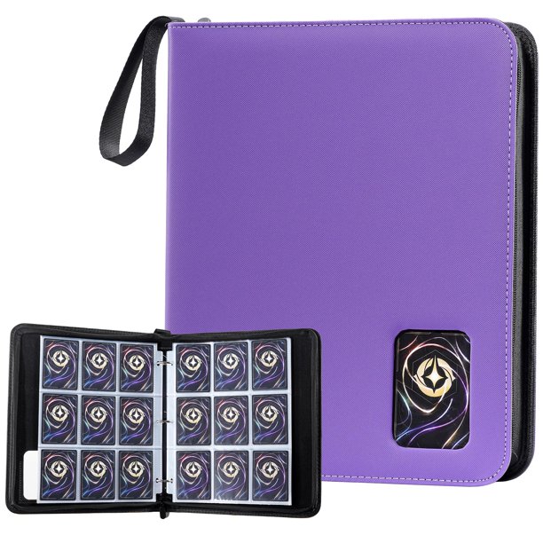Carpeta ProCase 900 bolsillos con ventana transparente, color morado
