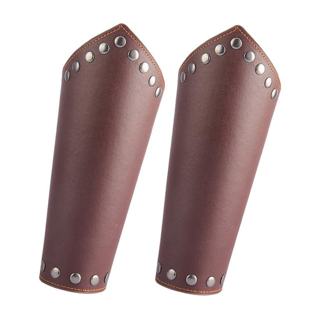 Brazaletes de Cuero Protectores Yuyangstore Guardia de brazo pulsera marrón