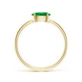 thumbnail image 2 of ANGARA Natural Oval Emerald Off-Centered Solitaire Ring With Diamonds in 14K Yellow Gold for Women (Size-7x5mm) | May Birthstone, Birthday, Anniversary, Jewelry Gift for Women | Natural Emerald Ring, 2 of 9