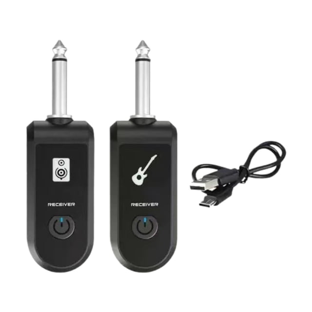 Transmisor y receptor de audio XLR Transmisor y receptor para guitarra eléctrica y bajo Conjunto negro A