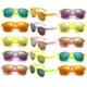 thumbnail image 1 of Gafas de sol neon estilo 80s Fsmiling UV400 con lentes espejo - Paquete de 15, 1 of 9