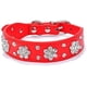 thumbnail image 1 of Collar para Perro con Pedrería, Collar de Cuero Sintético, Tamaño Ajustable, Mediano JM, 1 of 5