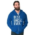 thumbnail image 4 of Best Uncle Ever Niece Nephew Zip Hoodie Sweatshirt Men Brisco Brands S, 4 of 6