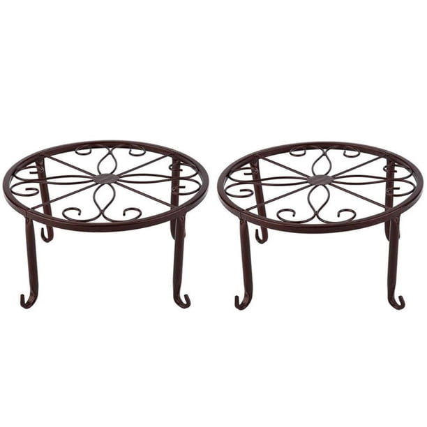 Soportes Para Macetas De Plantas Y Flores, Soportes Redondos De Metal Para Macetas, Soportes Resistentes Para Macetas Para Decoración De Jardín Y Balcón Interior 2 Uds. Moyic HA035279-00