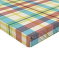 thumbnail image 4 of Ambesonne Plaid Fitted Sheet, Tartan Motif Stripes Vintage, California King, Pale Sky Blue Mustard, 4 of 5