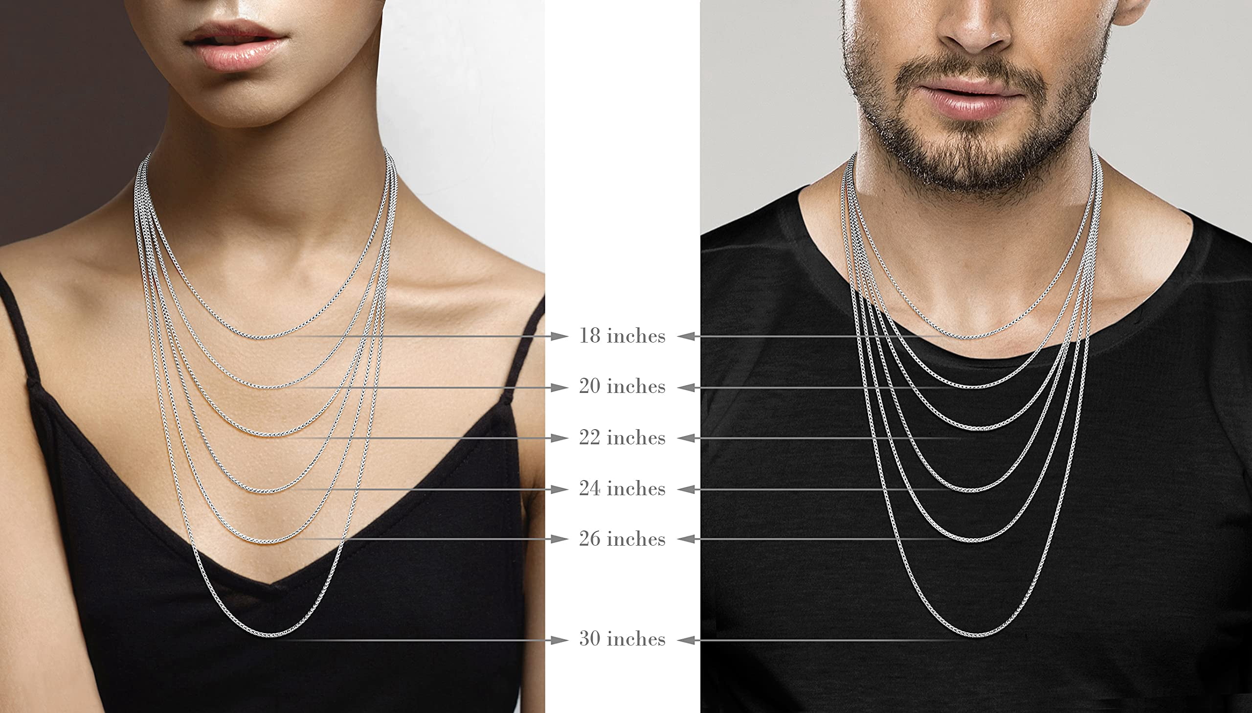 Miabella Italian Solid 925 Sterling Silver 2mm Franco Square Box Link Chain Necklace for Men Women Made in Italy (Length 20 Inches)