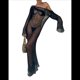 thumbnail image 1 of Vestido de Punto con Mangas Largas y Espalda Descubierta para Mujer Negro L, 1 of 7