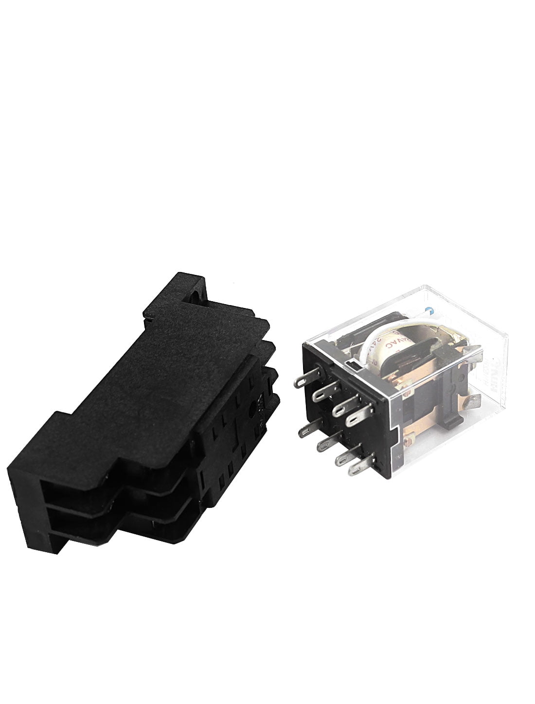 Unique Bargains HH52PL  24V Coil DPDT 8Pin 35mm DIN Rail Electromagnetic Power Relay 5 Pcs