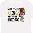 thumbnail image 4 of Inktastic Yes, this IS my First Rodeo- cowgirl in hat and boots Girls Long Sleeve Toddler T-Shirt, 4 of 5