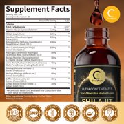 12-in-1 Himalayan Shilajit Drops for Men and Women, Sea Moss,Ashwagandha, Liquid Vitamin Supplement with 85+ Minerals and Fulvic Acid, 2 FL Oz