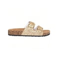 thumbnail image 2 of Women's Cork Footbed Sandals With Adjustable Buckles Slip On Platform Slides Sandals, 2 of 5