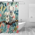 thumbnail image 2 of FREEAMG Cute Koala Pattern Shower Curtain Waterproof Washable Bathroom Shower Curtain Polyester Cloth Fabric Bathroom Decor Set with 12 Hooks, 60 x 72 inches, 2 of 6