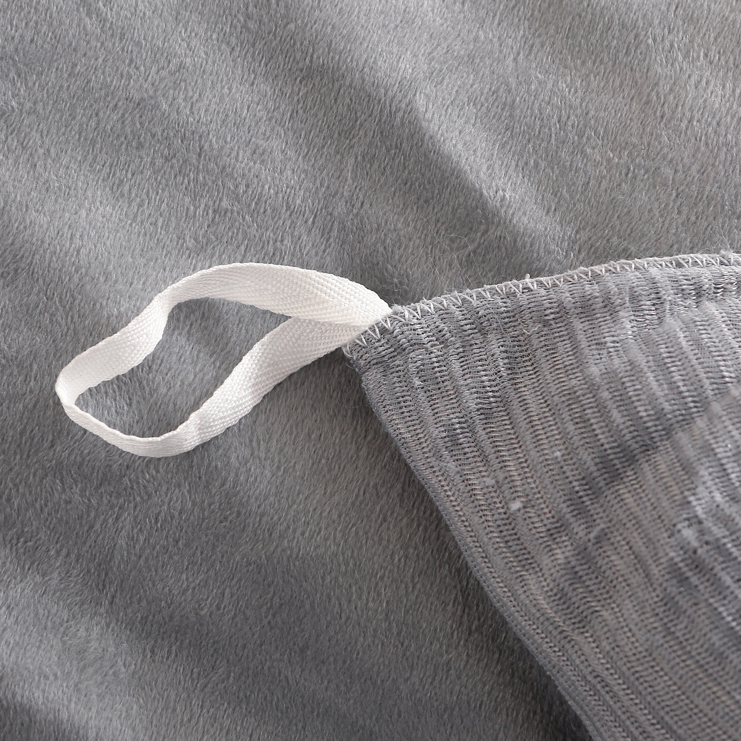 Uhamho 2 Piece Faux Fur Bedding Duvet Cover Set, Solid Comforter Cover Quilt Cover with Pillowcase, Twin, Light Gray