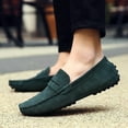 thumbnail image 5 of Suede Leather Men Casual Shoes Loafers Driving Moccasins Slip on Leather Shoes, 5 of 18