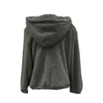 thumbnail image 4 of PVCS Femmes Chaud Veste Fausse Veste d'Hiver Fermeture Éclair Solide Sweat à Manches Longues, 4 of 4
