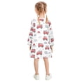 thumbnail image 3 of Girls' long-sleeved dress Red Fire Truck Girls' A-line dress with ribbed cuffs Soft and comfortable, 3 of 6