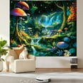 thumbnail image 4 of Gojian Forest Wall Tapestry for Bedroom, Nature Green Tree of Life Tapestries Wall Hanging, Fairy Tales Magical Landscape Backdrop Tapestry for Living Room Dorm Decor, 4 of 6