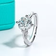 thumbnail image 3 of Silvago Jewel Brilliant 2.4 Ct Round Cut Lab Created Diamond Wedding Ring - Stamped 14k White Gold Over Ring - Twisted Wedding Anniversary Ring - Gift for Women's - Promise Engagement Ring, 3 of 9