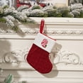 thumbnail image 2 of Christmas Decorations-Mini Stockings with Initials Christmas Stockings with 26 Letters Christmas Decorations Red Knitted Letters Embroidered Christmas Stockings, 2 of 4
