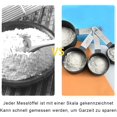 thumbnail image 5 of Juegos de cucharas medidoras, 8 cucharas multifuncionales para medir sólidos y líquidos en la cocina, color negro JM, 5 of 5