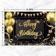 thumbnail image 2 of Happy Birthday Backdrop Banner Gold Balloons Star Party Sign Photo Background for Women Men Birthday Party Decorations, 2 of 4