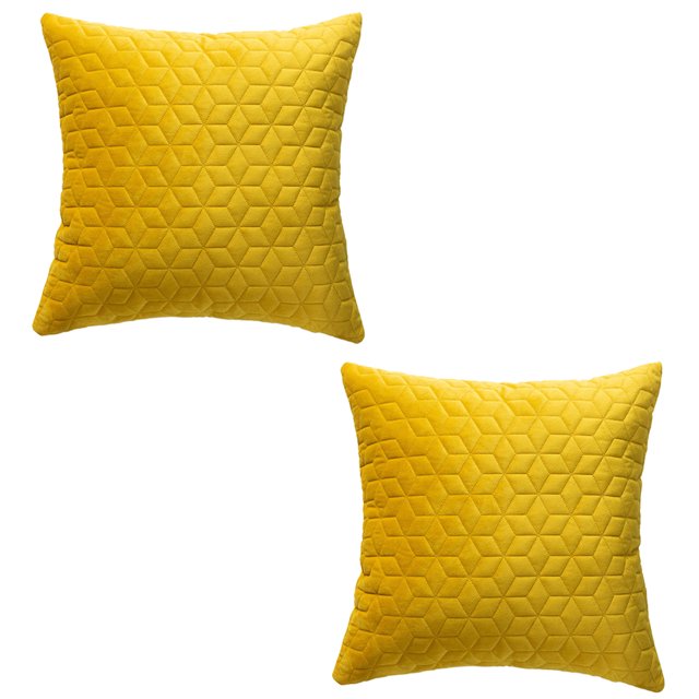 Funda de almohada de terciopelo de 2 piezas en casa funda de almohada a cuadros hexagonal