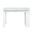 thumbnail image 5 of U_Style-CA Modern Counter Height Table with Foldable Top, Marble-Pattern Surface, 2-Door Storage Cabinet, Adjustable Shelf, Side Hooks & Aluminum Handles, for Dining Room (Chairs Not Included), 5 of 5