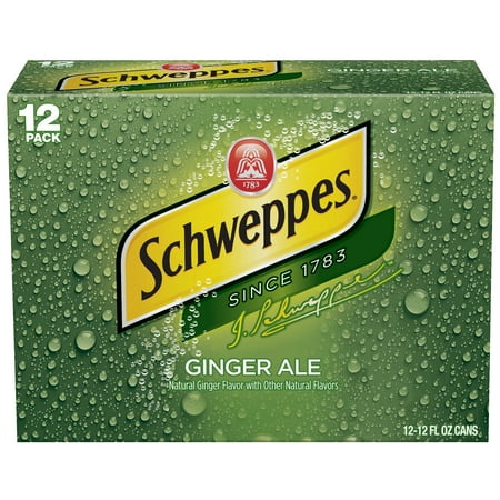 Schweppes Ginger Ale, 12 fl oz, 12 pack