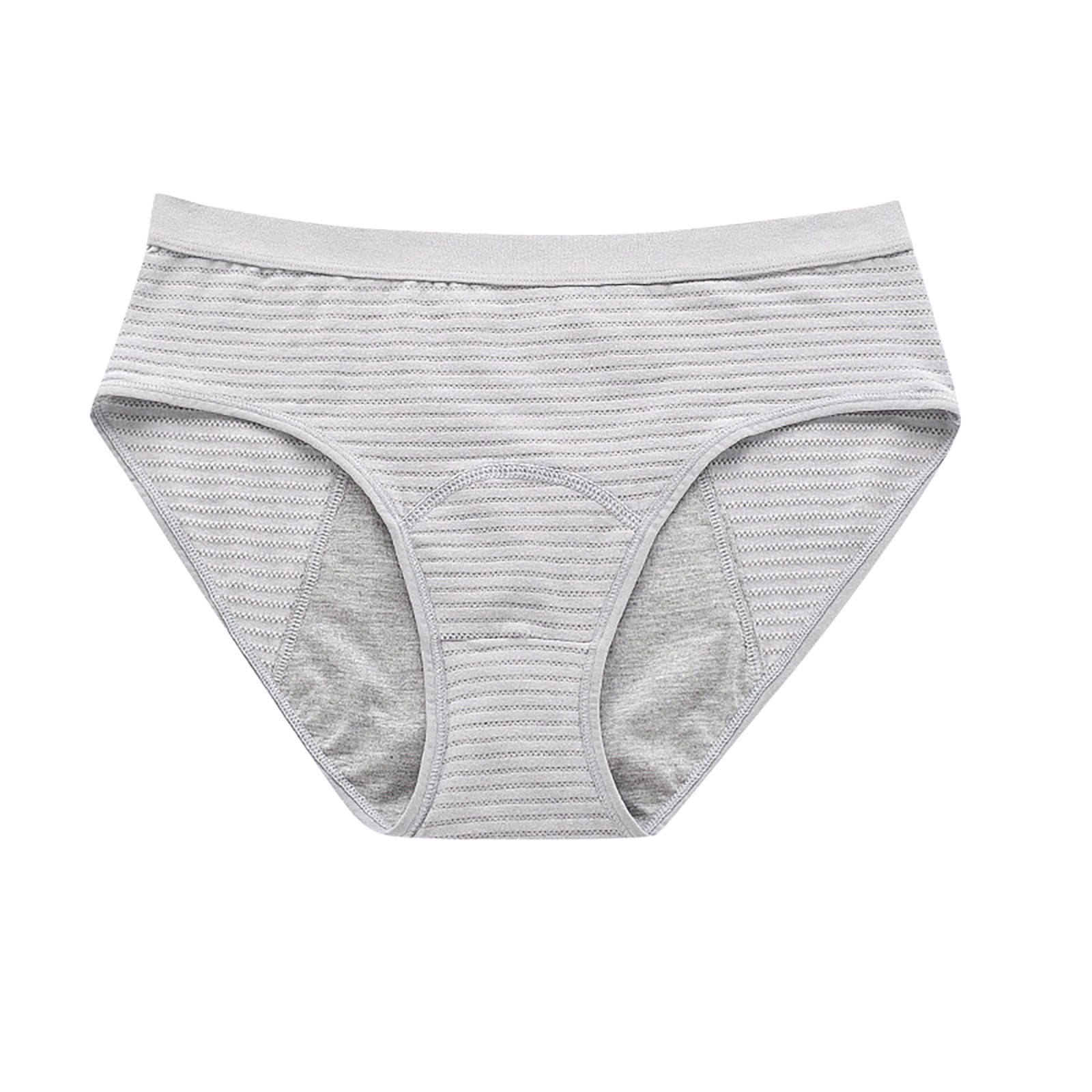 EHTMSAK Period Underwear Boyshorts Womens Low Weist Menstrual Period  Underwear for Women Girls Panties Comfortable Easy Clean Briefs Gray 2X 