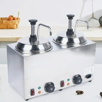 1600W Commercial Hot Fudge Warmer Nacho Cheese Sauce Warmer w/ Pump Dispenser