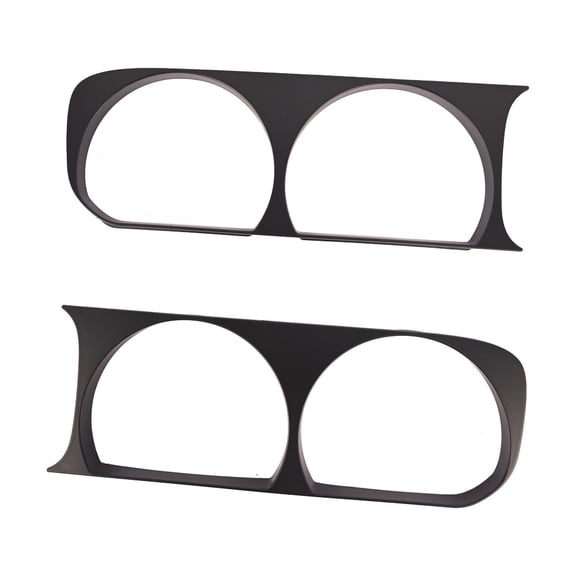 Headlight Bezel Set for Dodge Challenger 2008-2014 Black Plastic Replacement