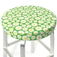 thumbnail image 3 of KLL Daisies Flowers Round Bar Chair Cushion Cover 14 inch ,Bar Stool Protector with Elastic, Soft Washable, 3 of 6