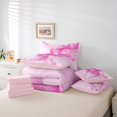 thumbnail image 6 of Homewish Gradient Marble Bedding Comforter Set 7 Pieces for Boys Girls,Abstract Stone Pattern Full Bedding Set Lightweight,Marbling Watercolor Fitted Sheet Flat Sheet,Breathable Home Decor, 6 of 8