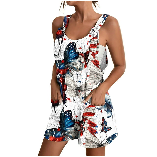 Romper for Women, Polyester Casual One-Shoulder Jumpsuit with Pockets, Solid Color Summer Short Sleeve Rompers for Daily Wear and Parties