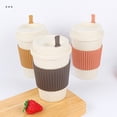thumbnail image 3 of Yuarrent Taza de café de trigo, taza de té con tapa, tazas para el hogar montadas en el vehículo, barra de sellado, botella, bebida, viaje al aire Cocina y Comedor Negro Yuarrent HA081640-04, 3 of 6